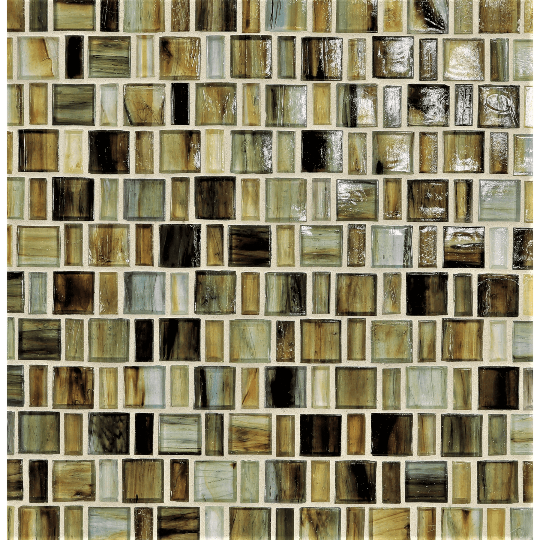 TOZEN: Copper Japonaise Offset Field Mosaic (12.57"x12.50" | natural)