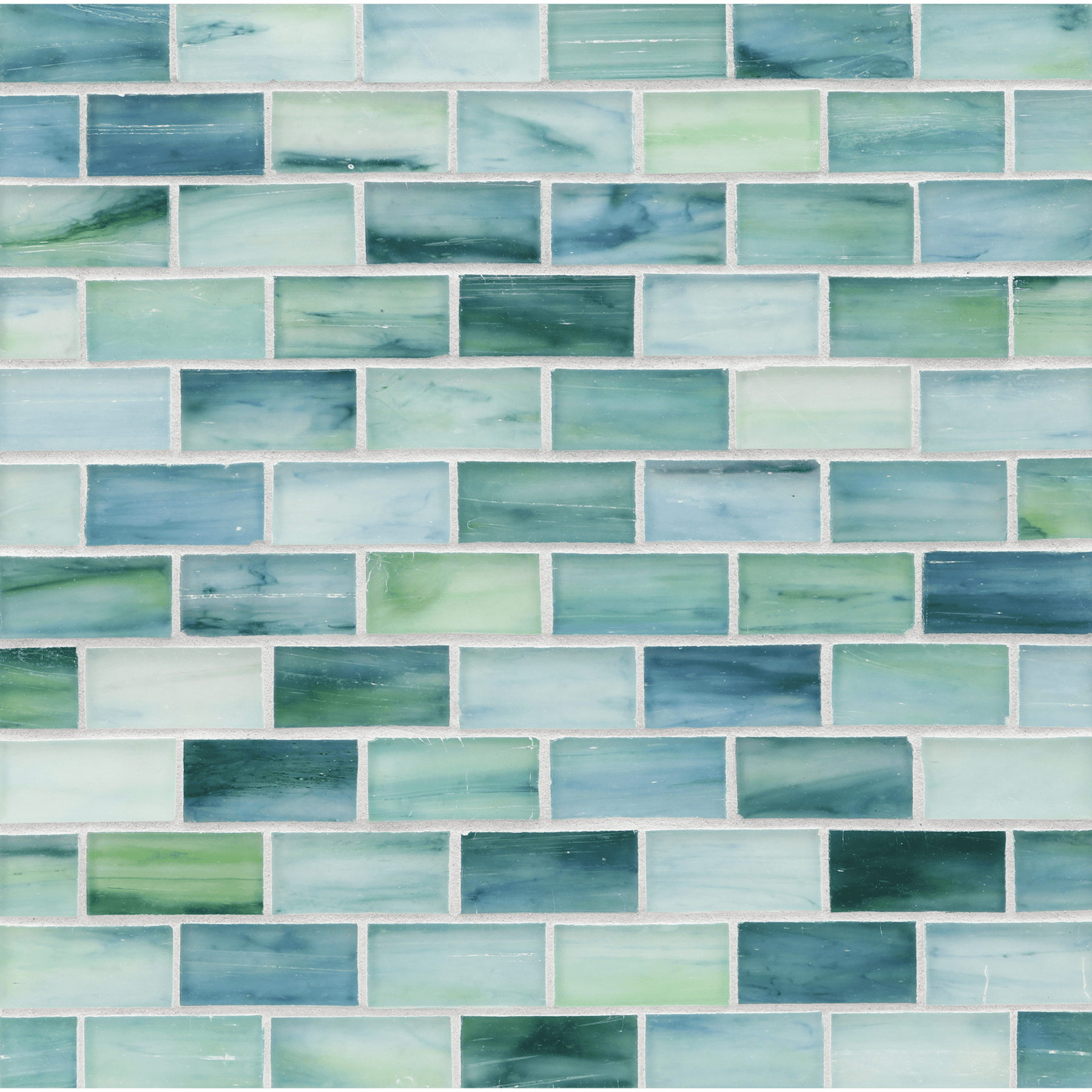TOZEN: Erbium 1"x2" Staggered Joint Field Mosaic (11.52"x12.51" | silk)