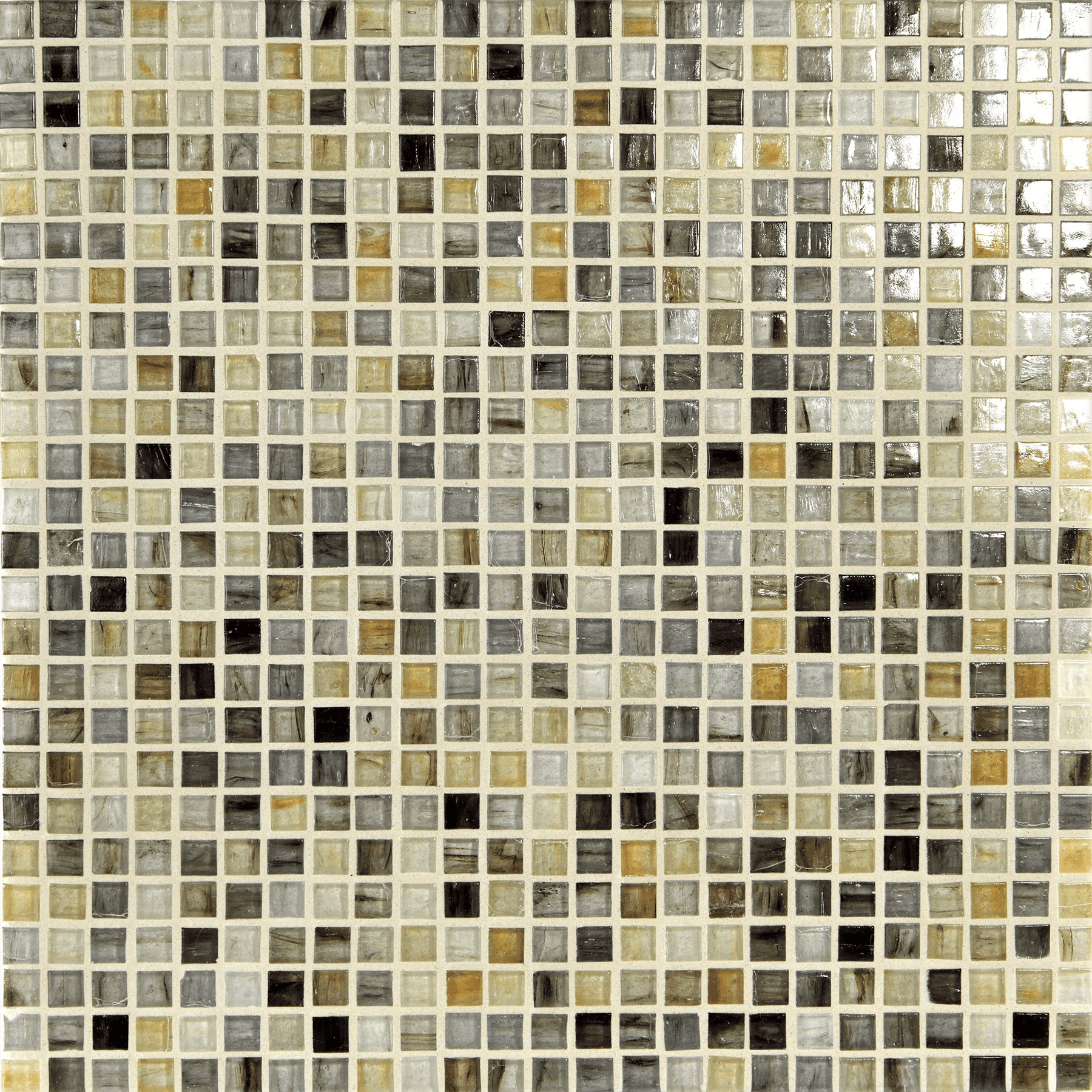 TOZEN: Indium 0.5"x0.5" Straight Stack Field Mosaic (12.52"x12.52" | natural)