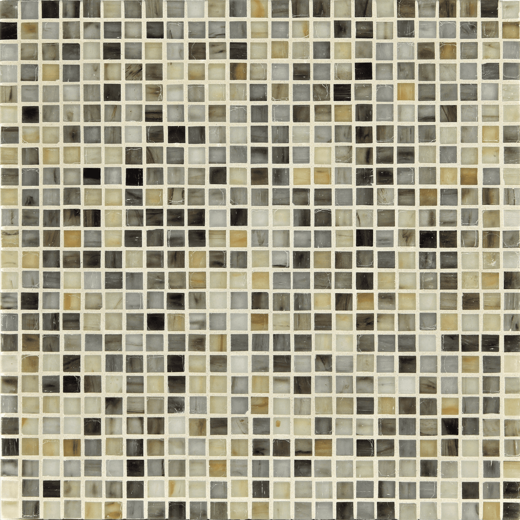 TOZEN: Indium 0.5"x0.5" Straight Stack Field Mosaic (12.52"x12.52" | silk)