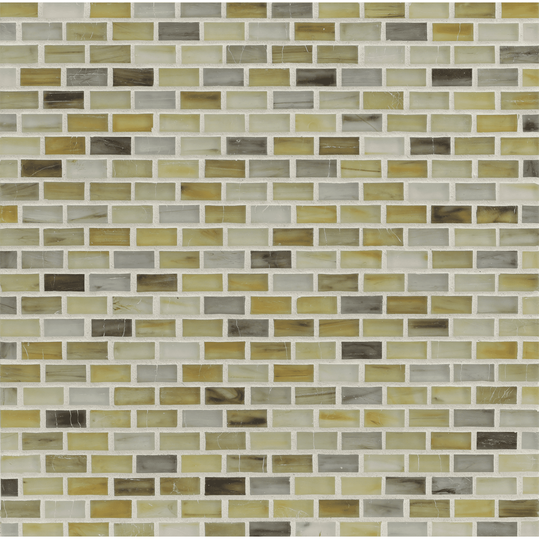 TOZEN: Indium 0.5"x1" Staggered Joint Field Mosaic (12.51"x12.51" | silk)