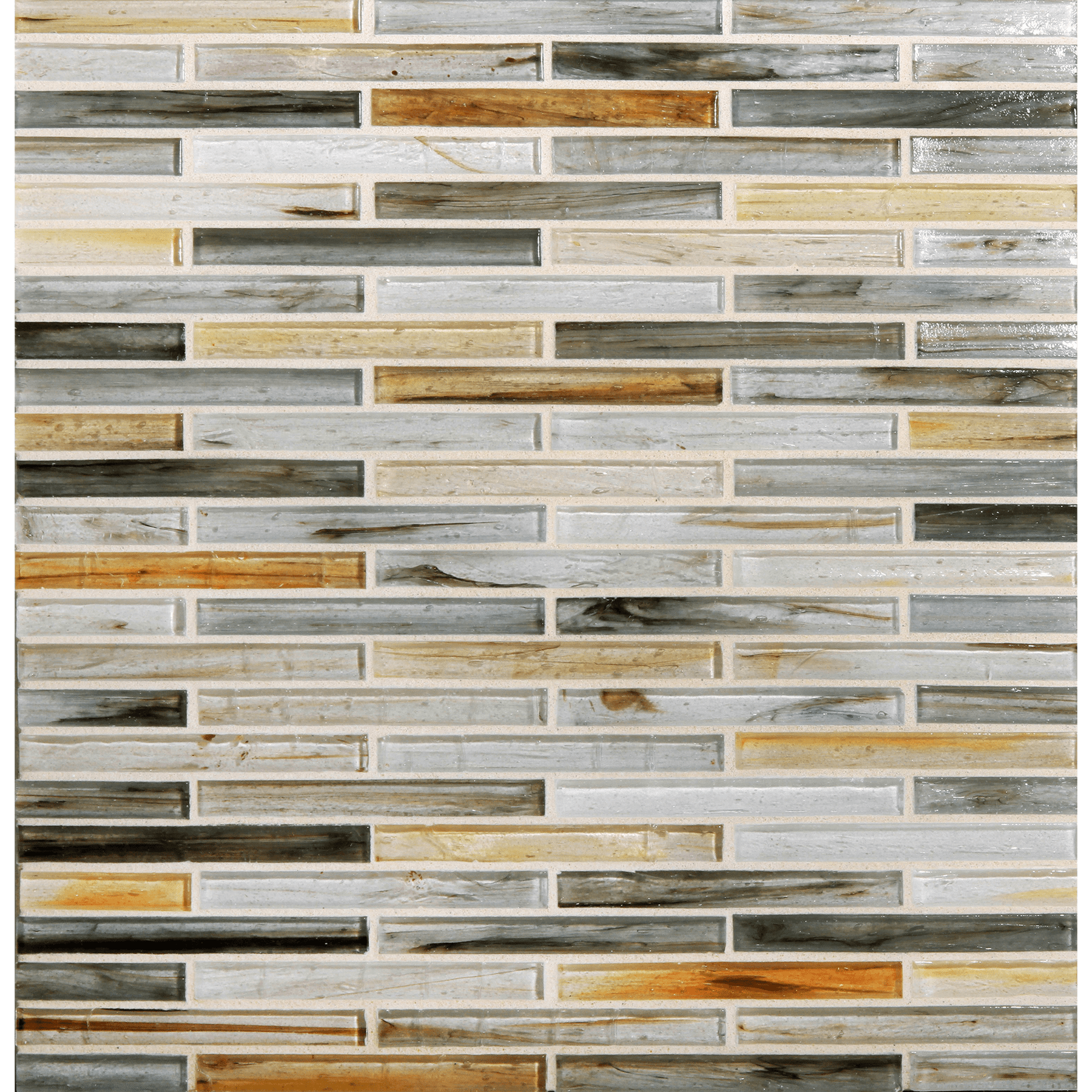 TOZEN: Indium 0.5"x4" Staggered Joint Field Mosaic (9.92"x12.14" | natural)