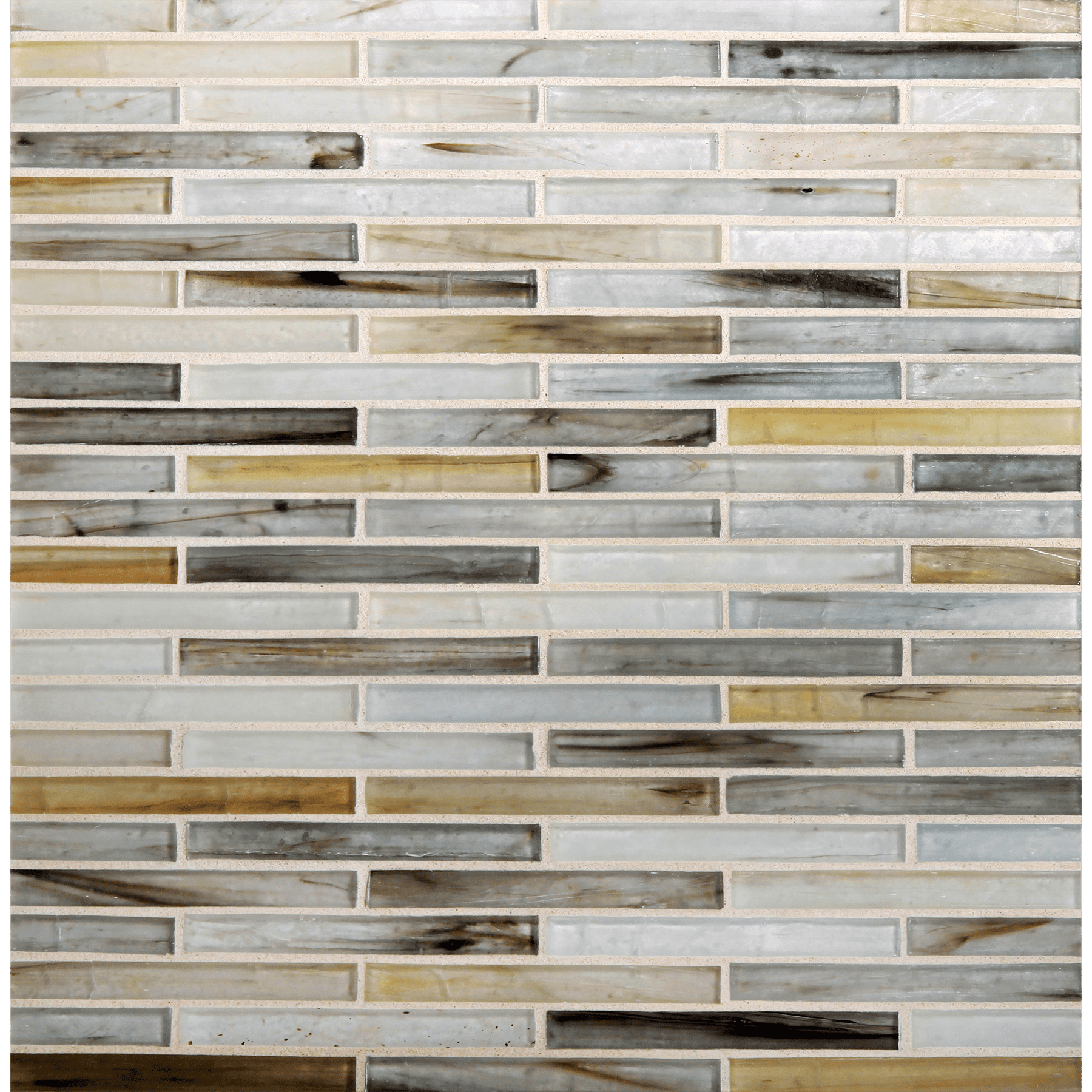 TOZEN: Indium 0.5"x4" Staggered Joint Field Mosaic (9.92"x12.14" | silk)