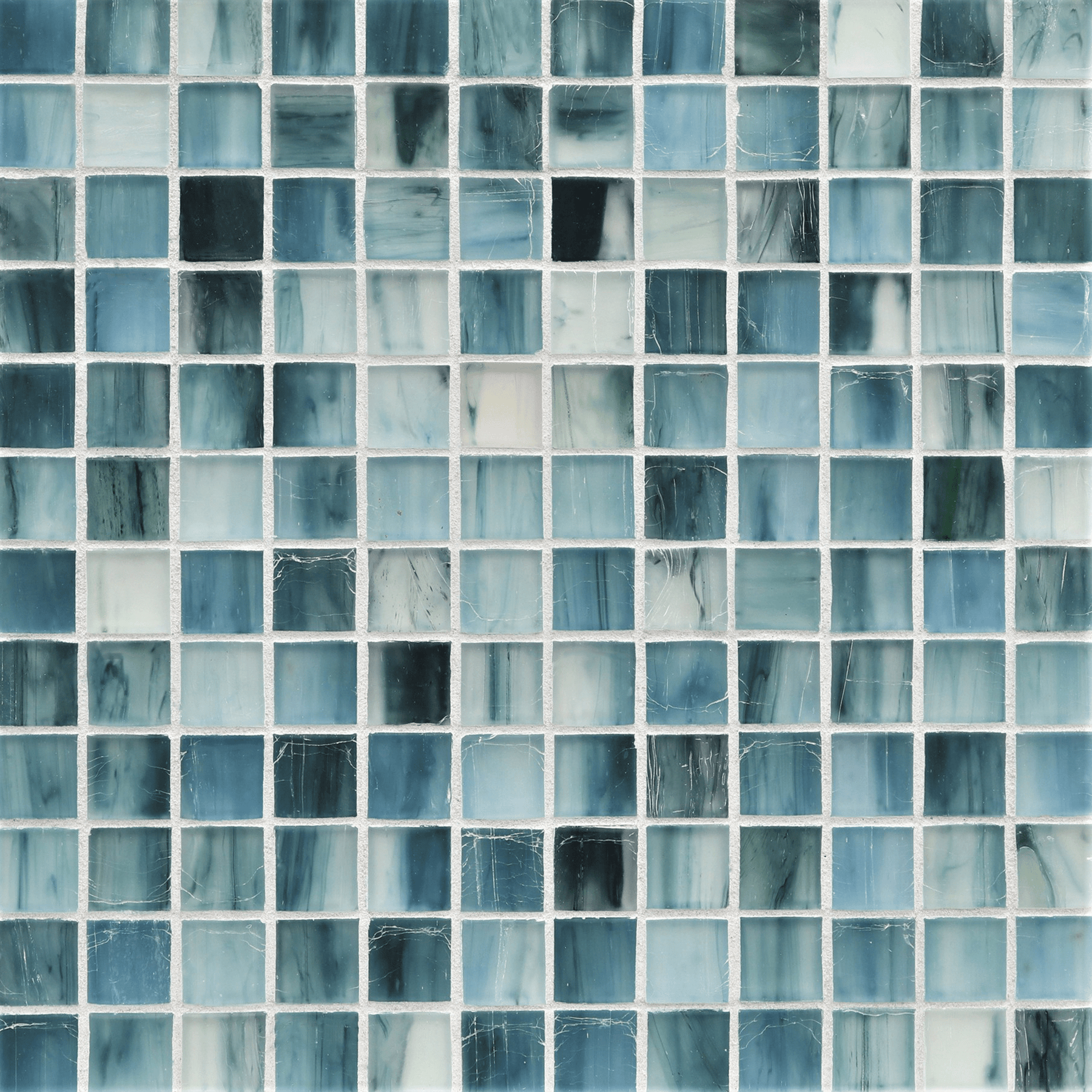 TOZEN: Iodine 1"x1" Straight Stack Field Mosaic (12.51"x12.51" | silk)