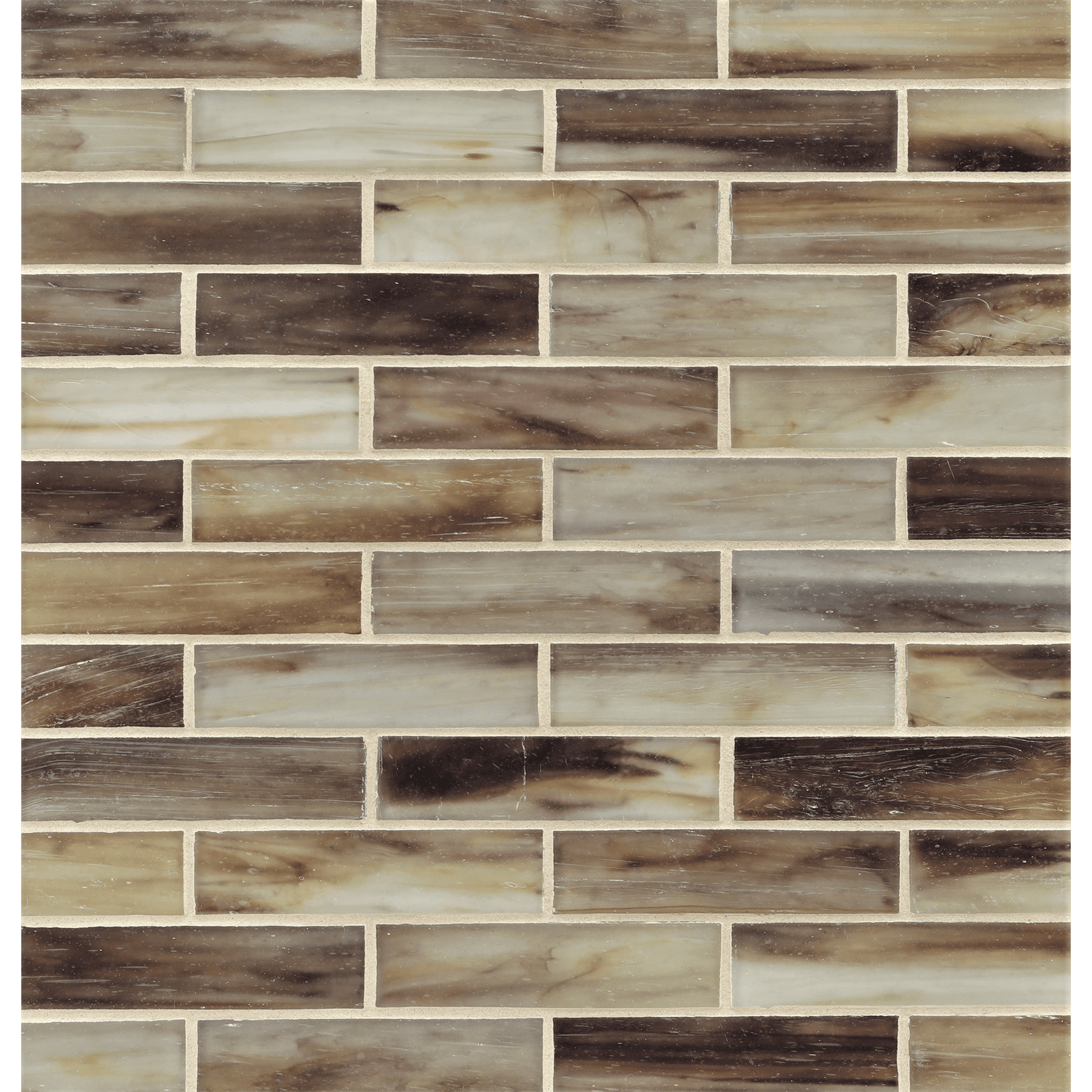 TOZEN: Lithium 1"x4" Staggered Joint Field Mosaic (9.92"x12.41" | silk)