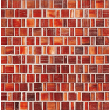TOZEN: Marrakech Red Japonaise Offset Field Mosaic (12.57"x12.50" | silk)
