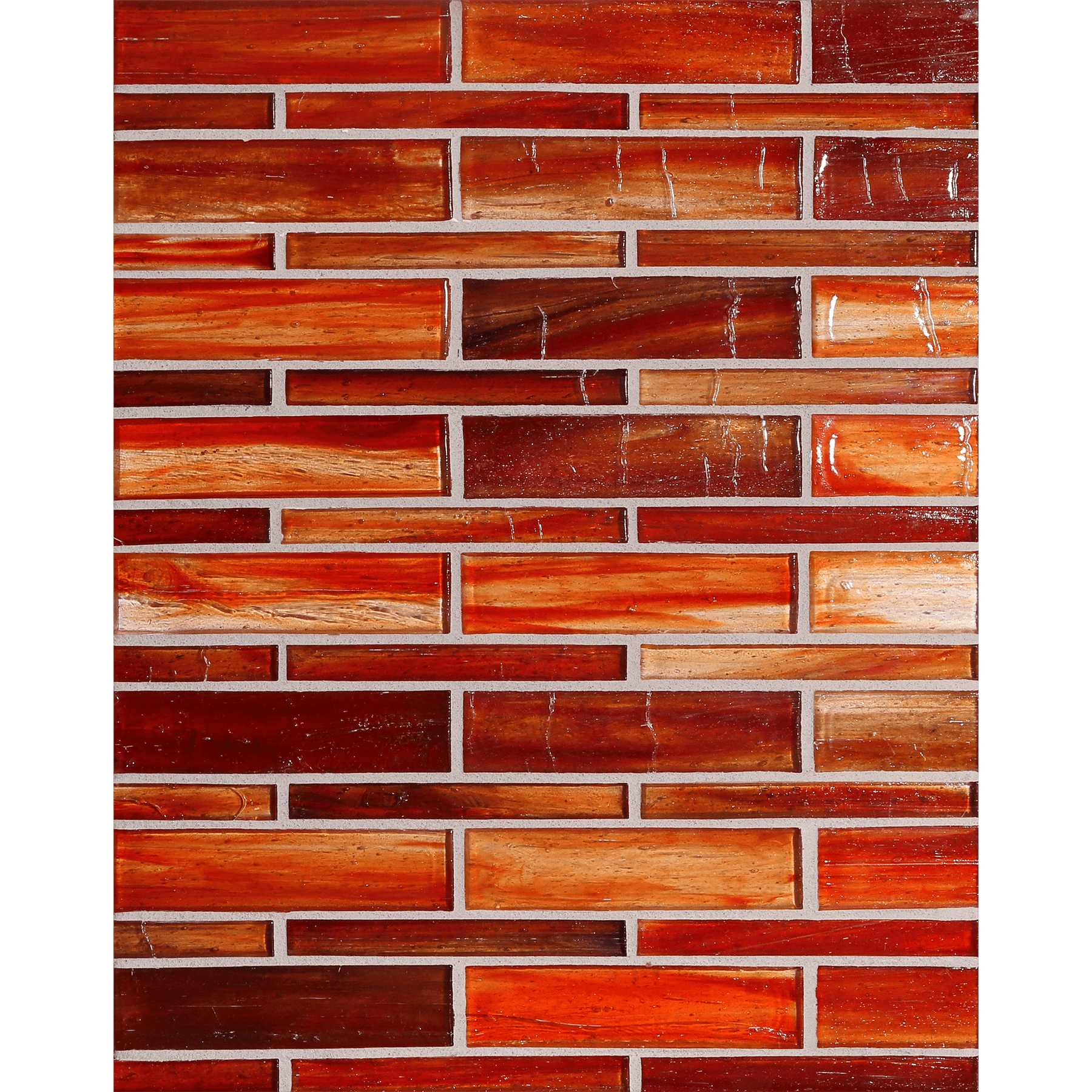 TOZEN: Marrakech Red Moyou Offset Field Mosaic (7.94"x12.38" | natural)