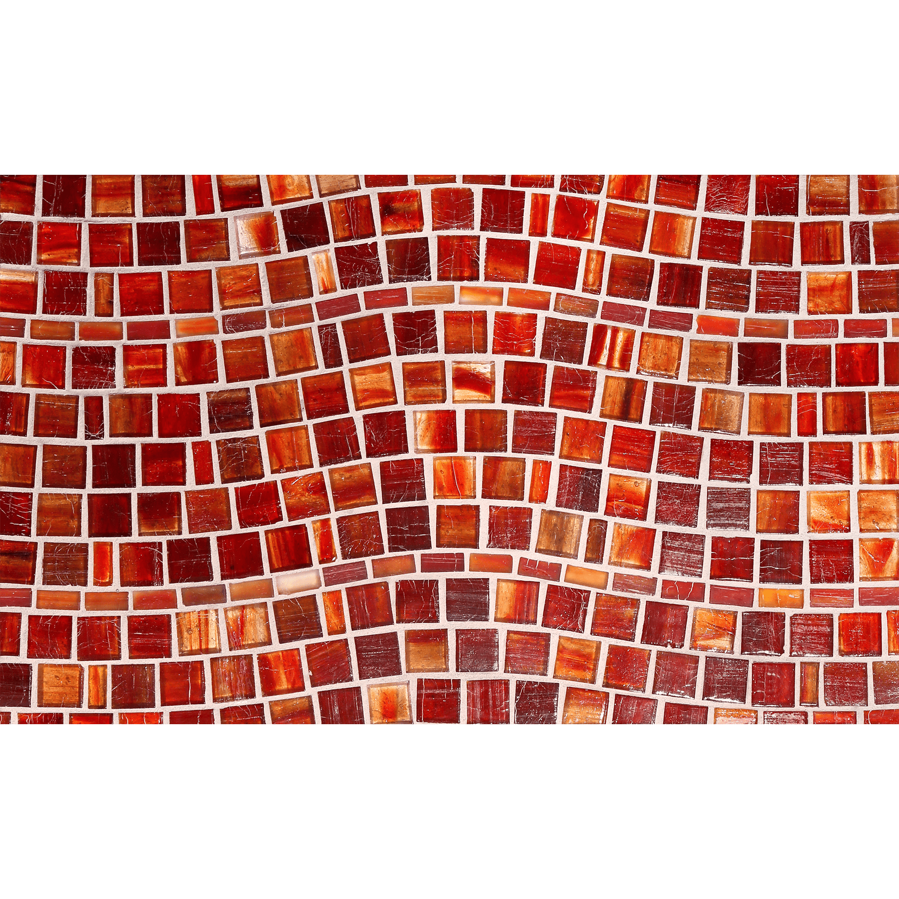 TOZEN: Marrakech Red Rio Offset Field Mosaic (15.42"x11.67" | natural)