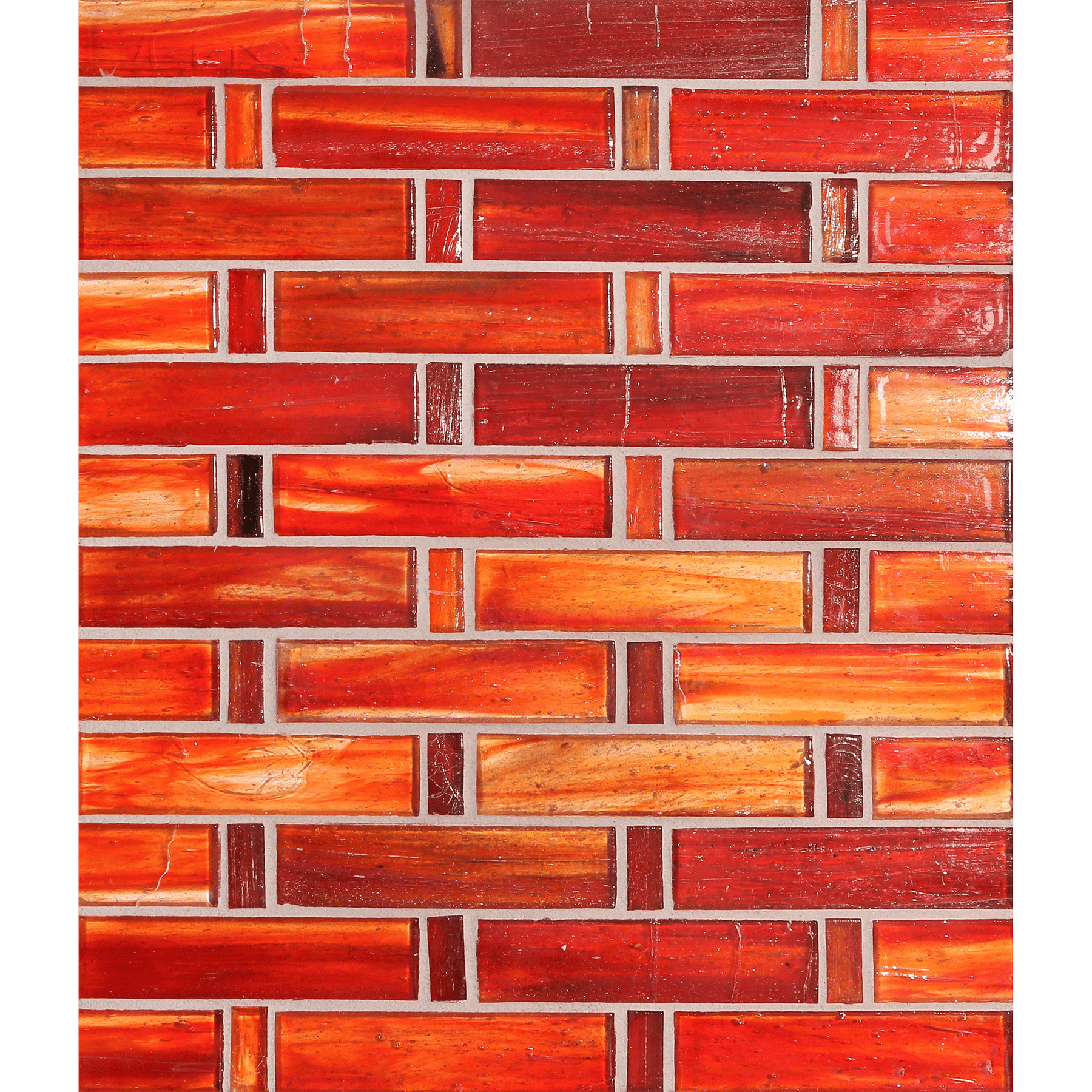 TOZEN: Marrakech Red Tresse Offset Field Mosaic (9.00"x12.50" | natural)