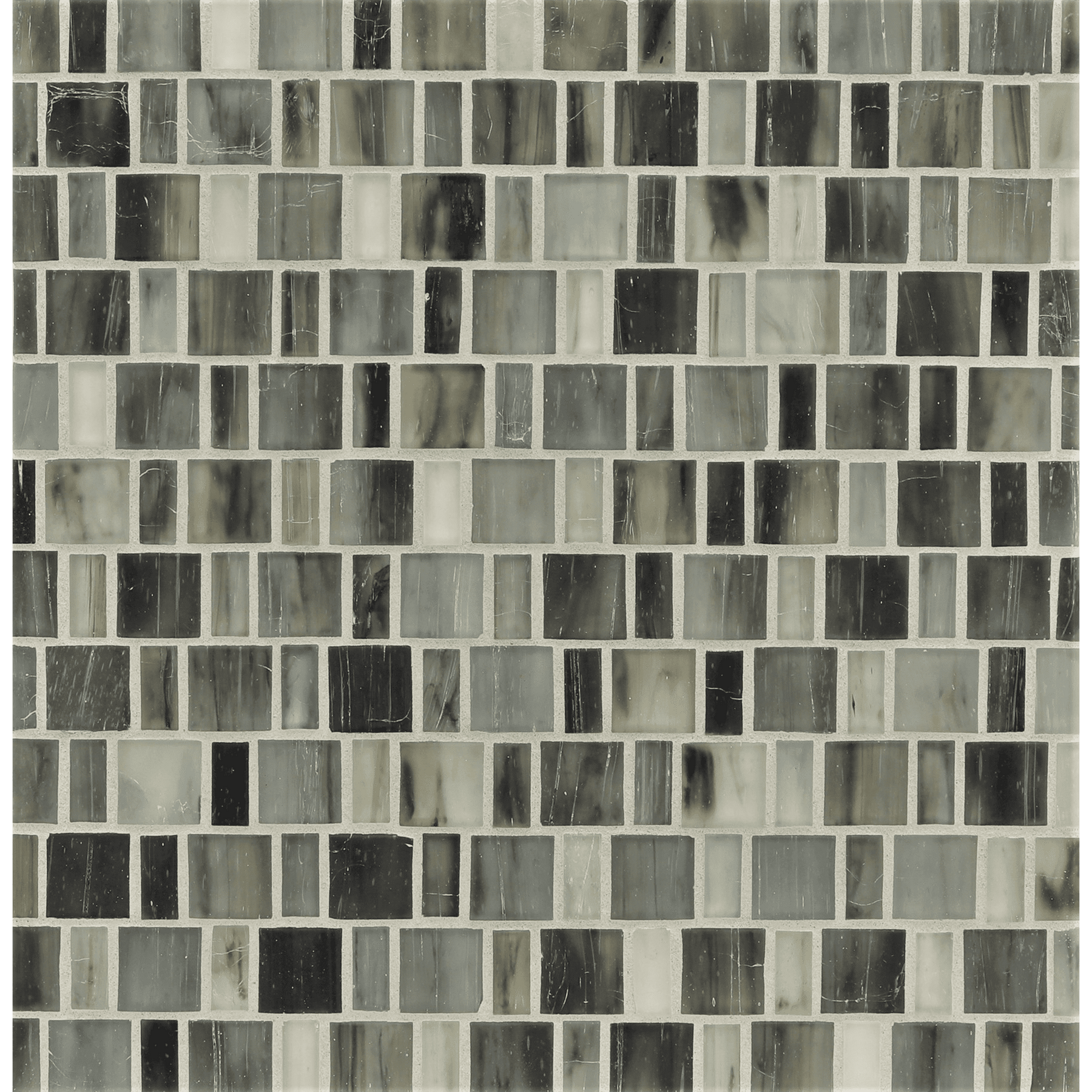 TOZEN: Nickel Japonaise Offset Field Mosaic (12.57"x12.50" | silk)