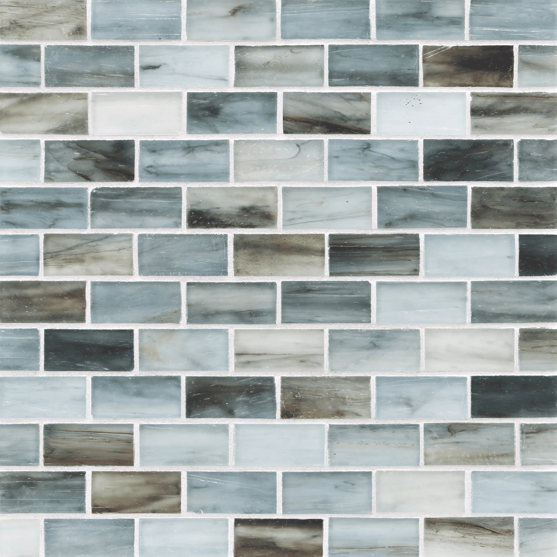 TOZEN: Oxygen 1"x2" Staggered Joint Field Mosaic (11.52"x12.51" | silk)