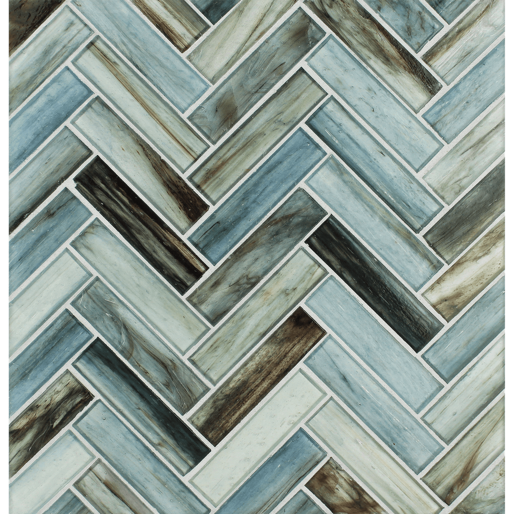 TOZEN: Oxygen 1"x4" Herringbone Field Mosaic (9.92"x12.41" | natural)