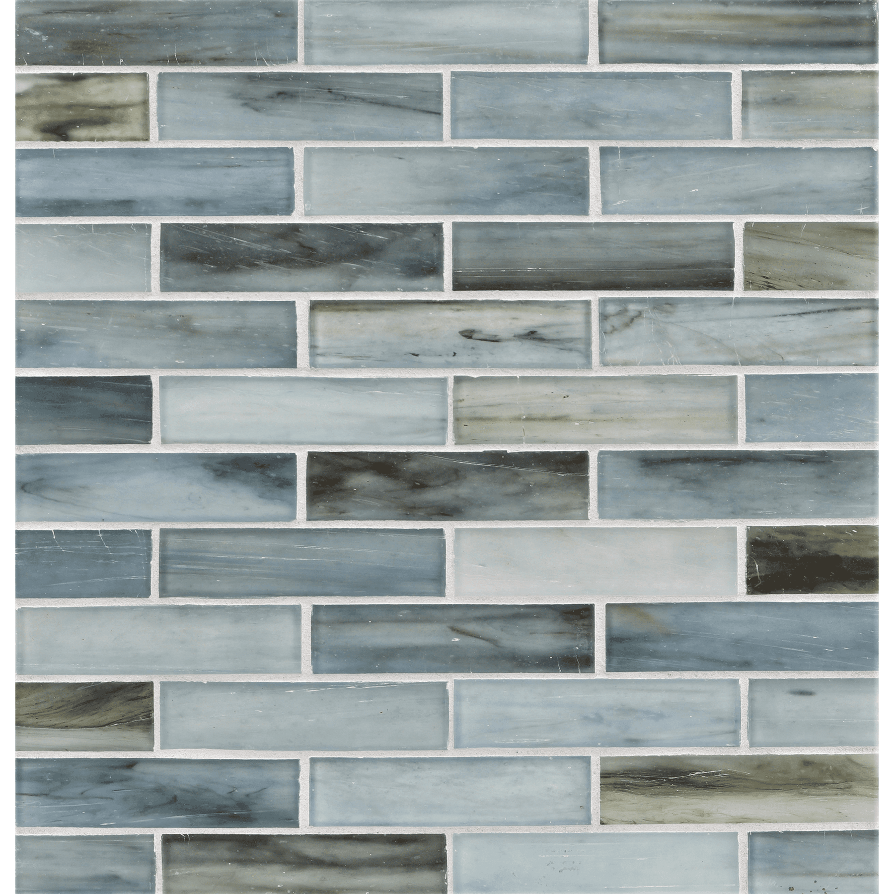 TOZEN: Oxygen 1"x4" Staggered Joint Field Mosaic (9.92"x12.41" | silk)