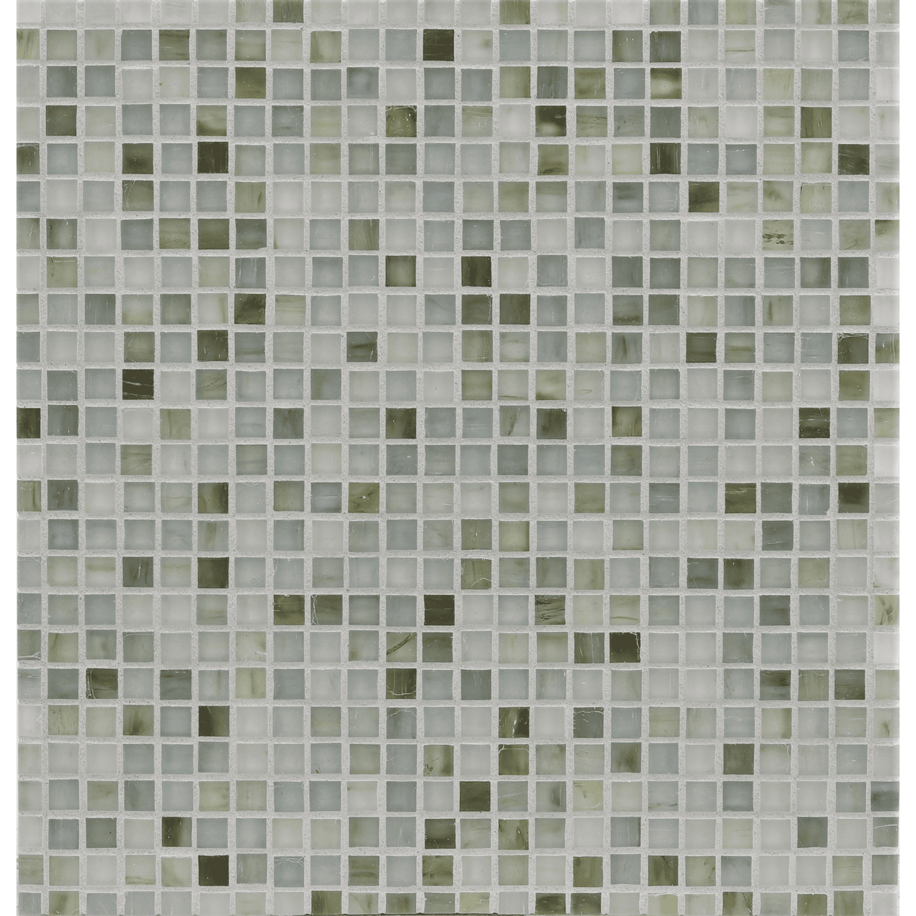 TOZEN: Selenium 0.5"x0.5" Straight Stack Field Mosaic (12.52"x12.52" | silk)