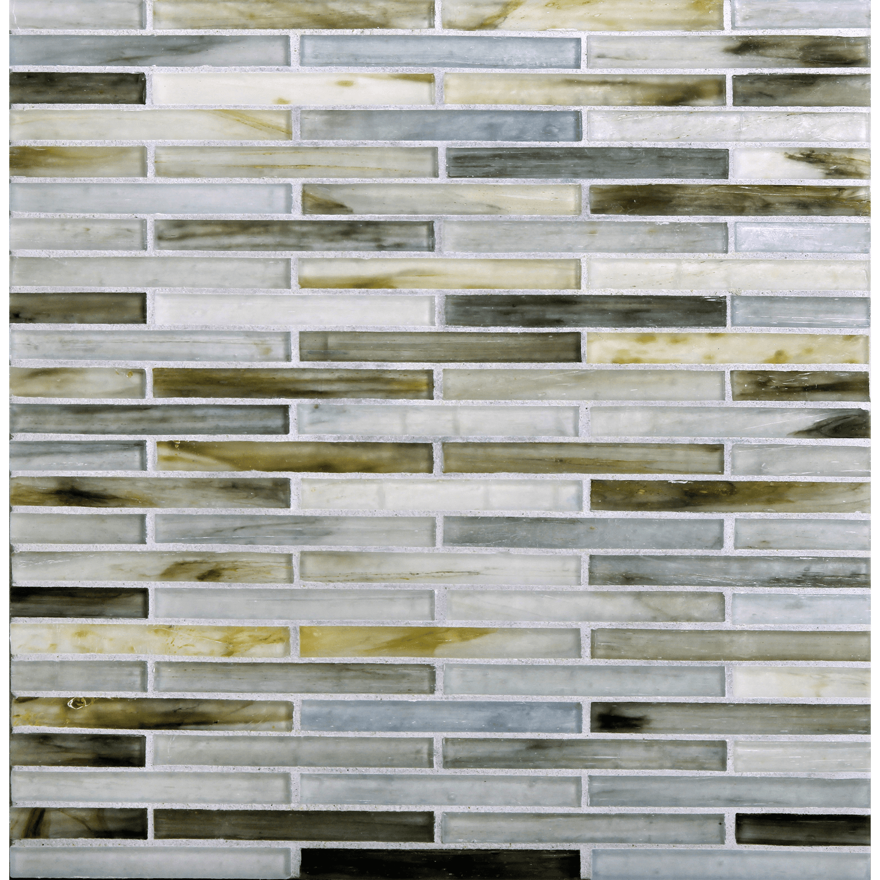 TOZEN: Selenium 0.5"x4" Staggered Joint Field Mosaic (9.92"x12.14" | silk)