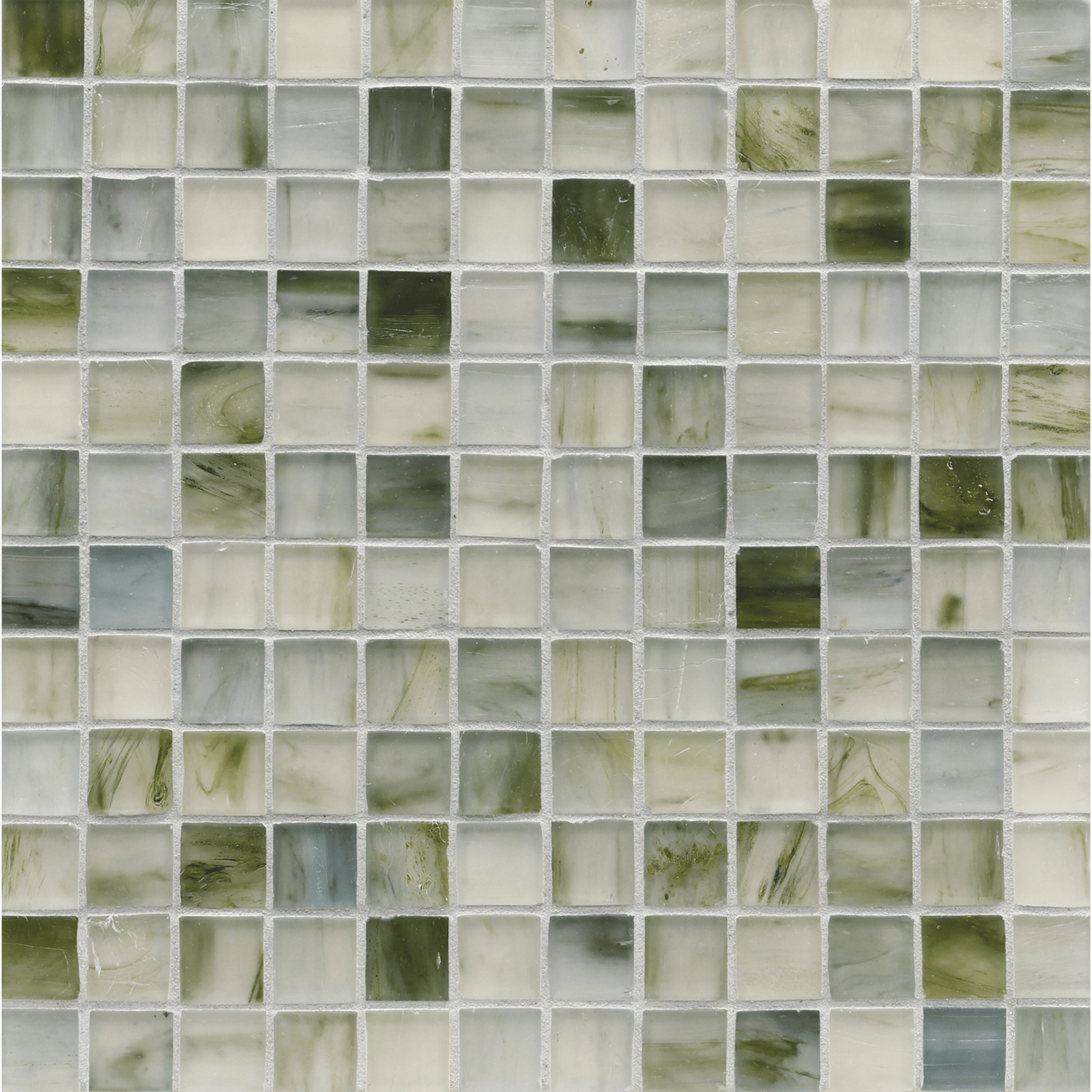 TOZEN: Selenium 1"x1" Straight Stack Field Mosaic (12.51"x12.51" | silk)