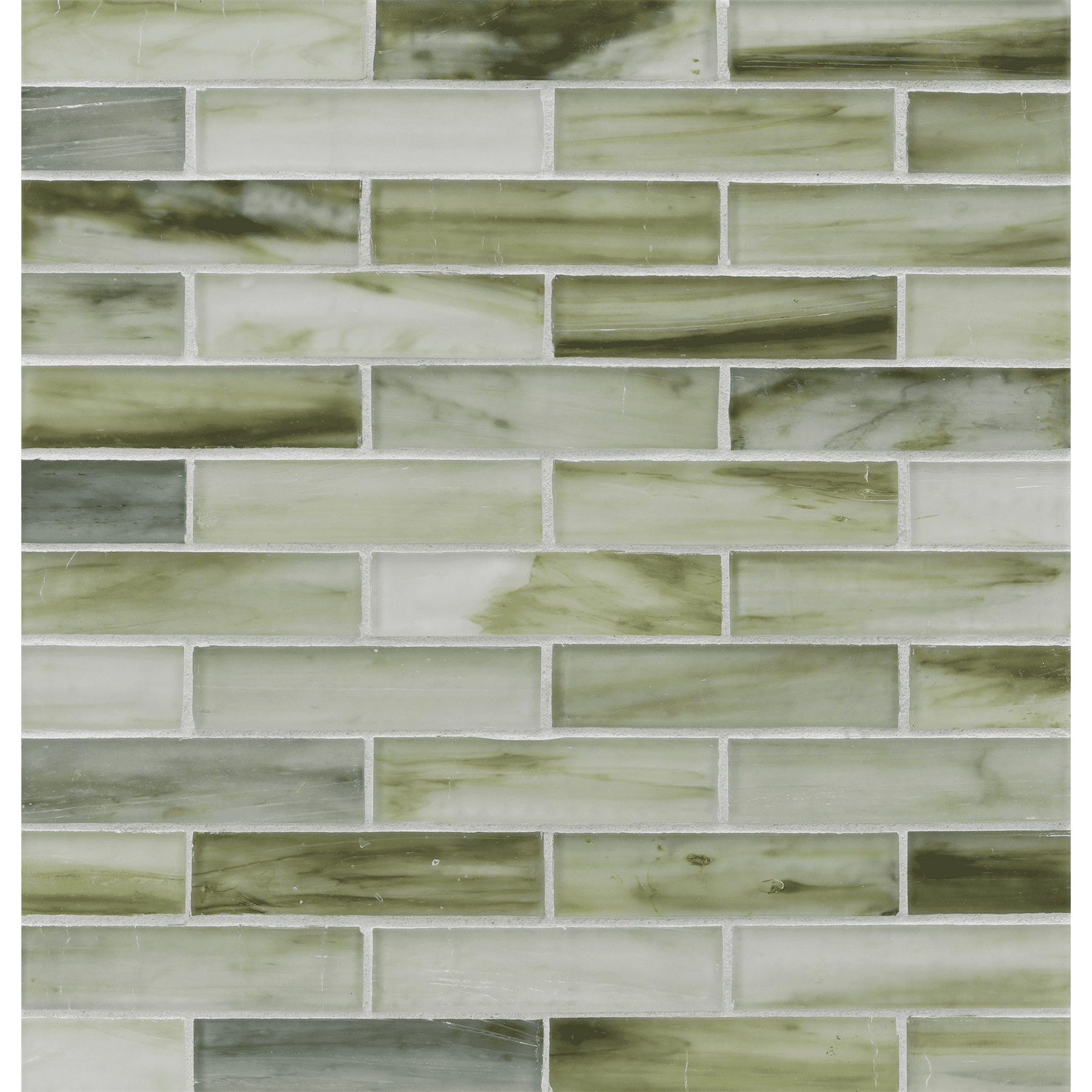 TOZEN: Selenium 1"x4" Staggered Joint Field Mosaic (9.92"x12.41" | silk)