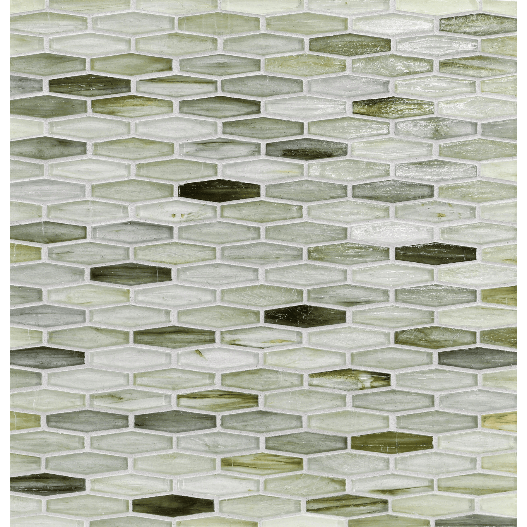 TOZEN: Selenium Martini Elongated Hexagon Field Mosaic (11.96"x12.58" | natural)