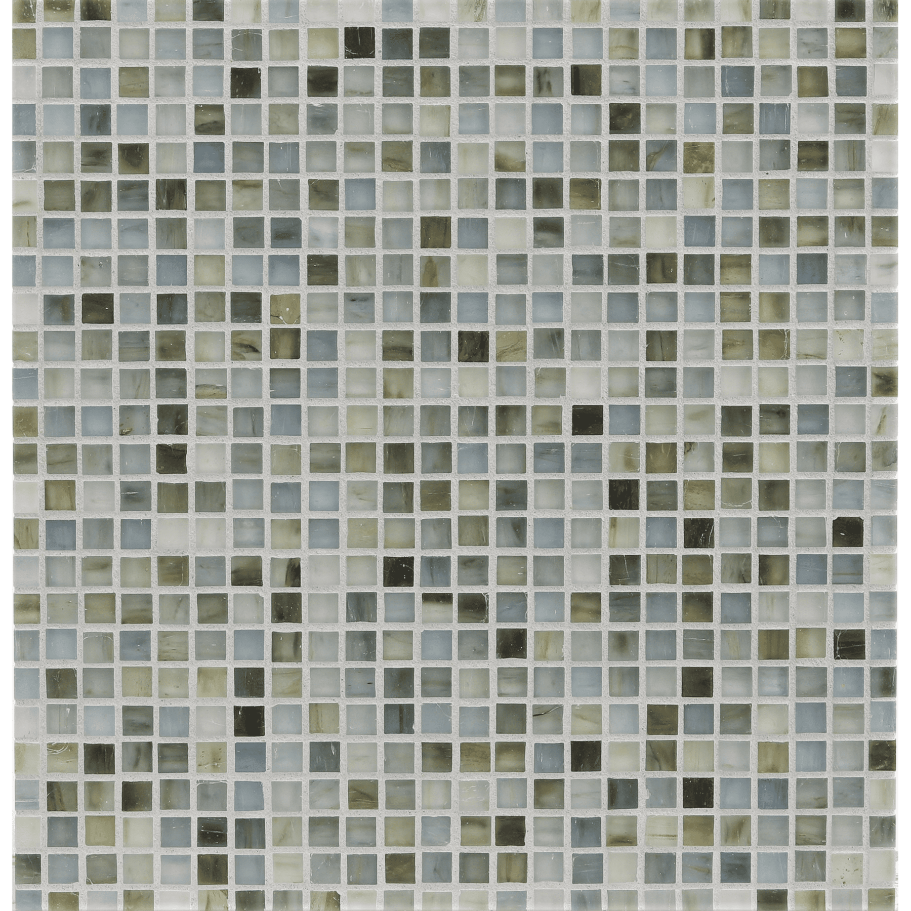 TOZEN: Strontium 0.5"x0.5" Straight Stack Field Mosaic (12.52"x12.52" | silk)