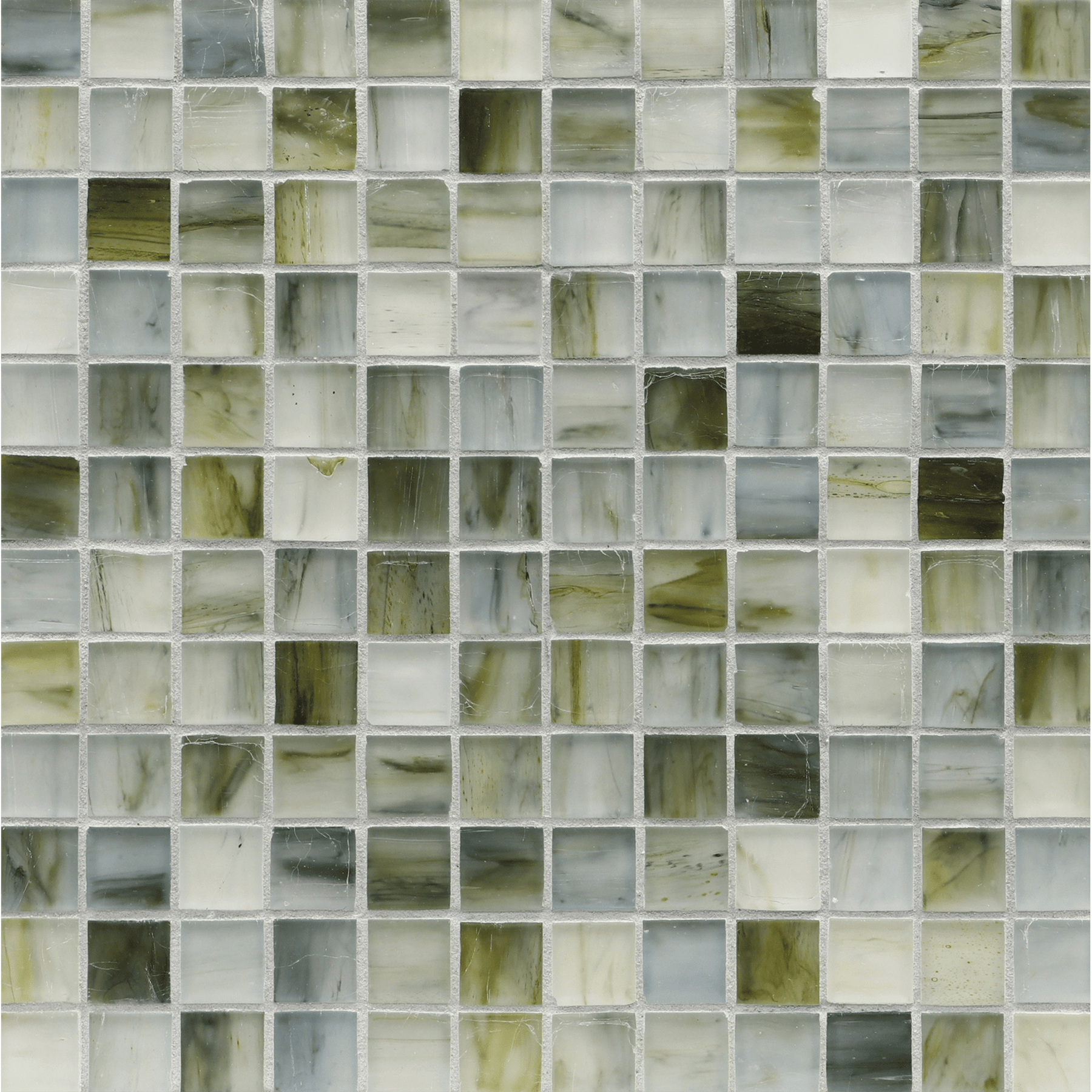 TOZEN: Strontium 1"x1" Straight Stack Field Mosaic (12.51"x12.51" | silk)