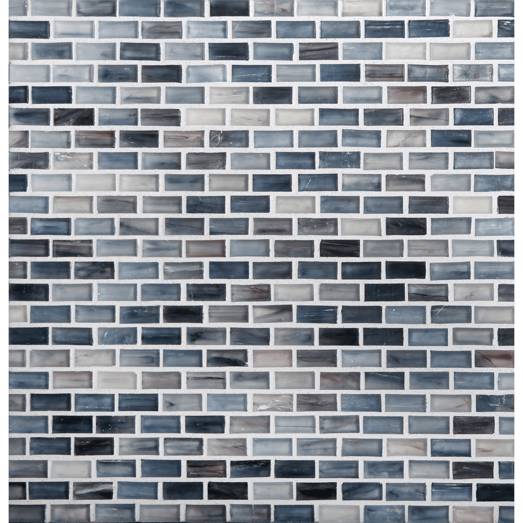 TOZEN: Tanzanite 0.5"x1" Staggered Joint Field Mosaic (12.51"x12.51" | silk)