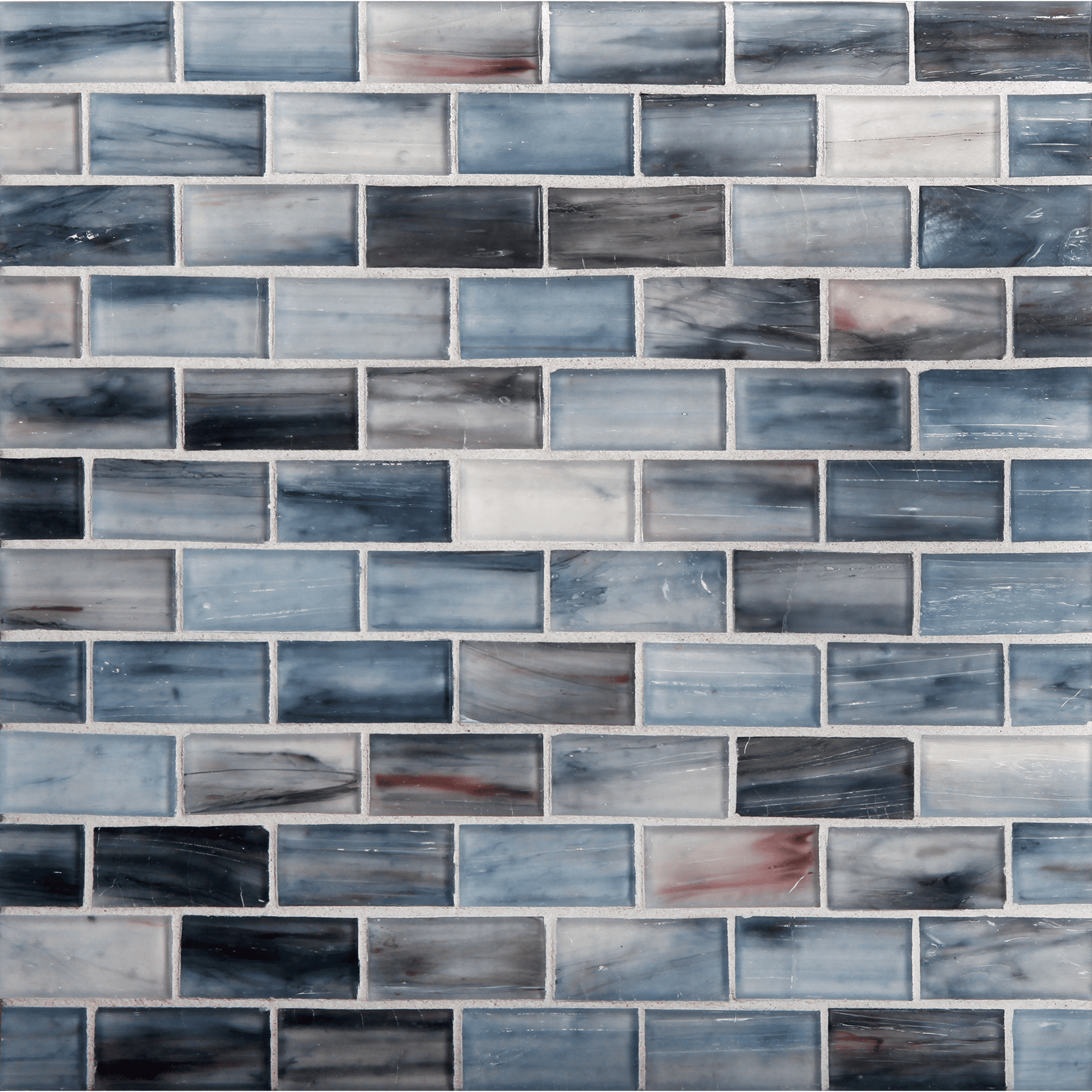 TOZEN: Tanzanite 1"x2" Staggered Joint Field Mosaic (11.52"x12.51" | silk)