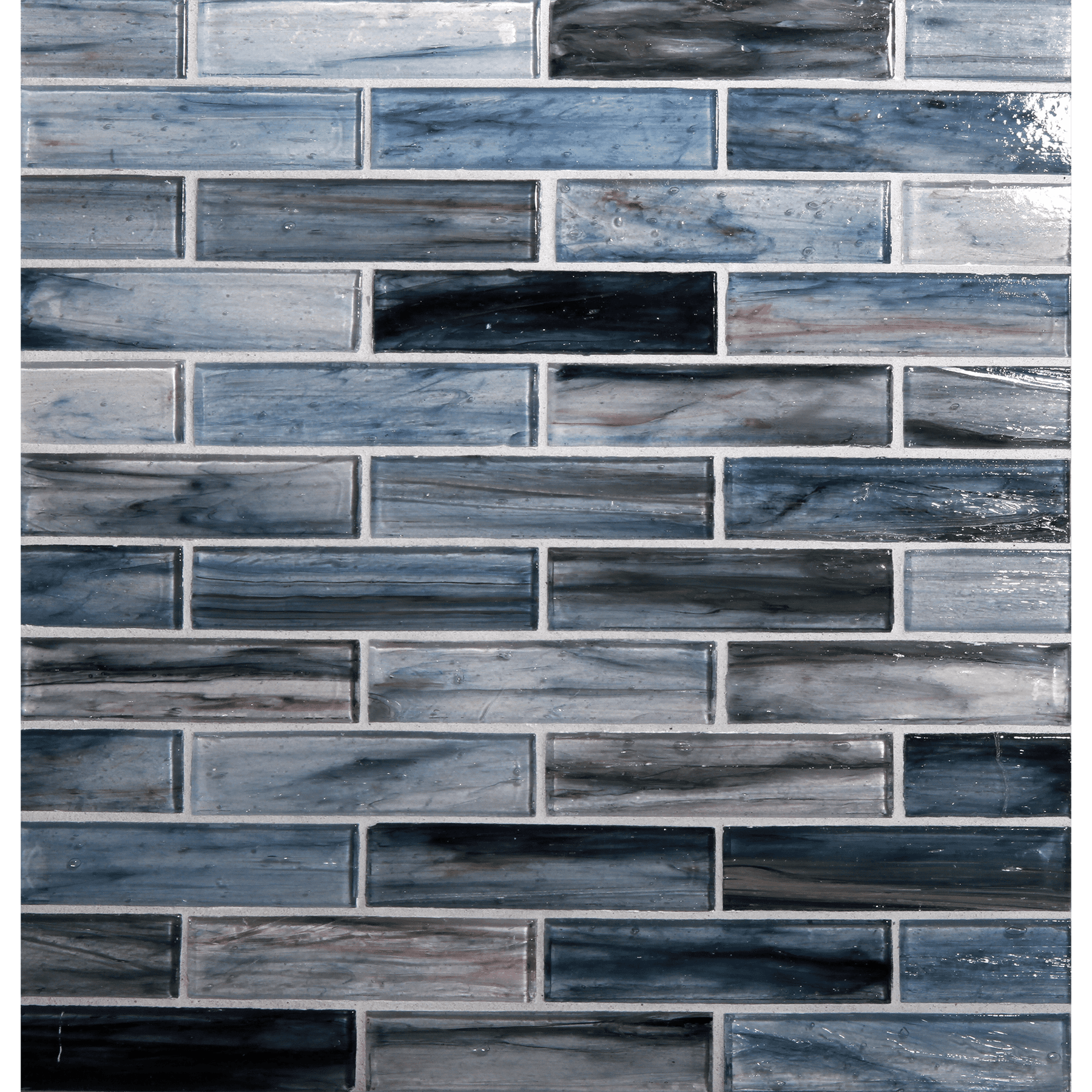 TOZEN: Tanzanite 1"x4" Staggered Joint Field Mosaic (9.92"x12.41" | natural)