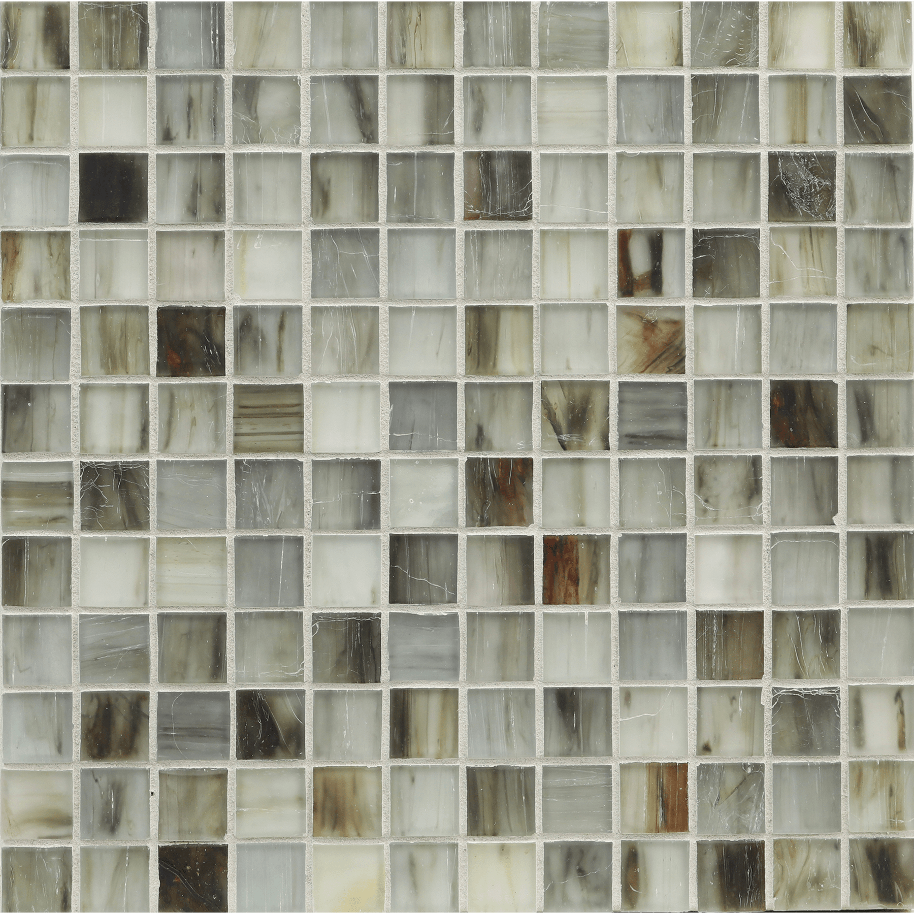 TOZEN: Vanadium 1"x1" Straight Stack Field Mosaic (12.51"x12.51" | silk)