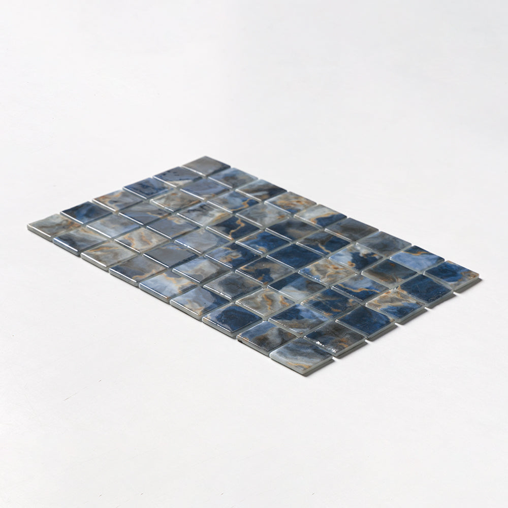 Vortice Polished 2×2 Recycled Glass Mosaics 12 3/8×18 3/4 (GT00304)
