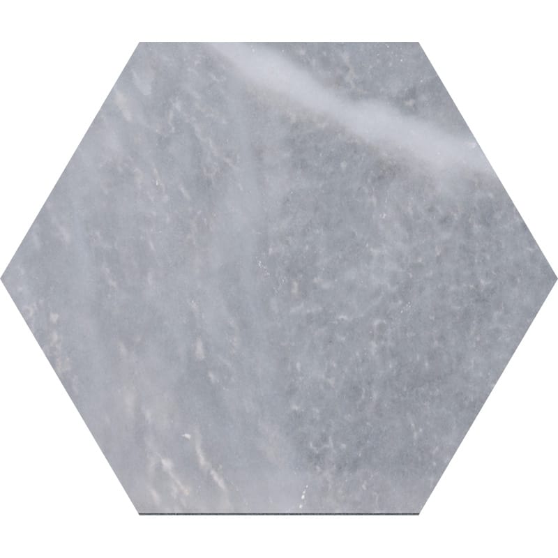 Hexagon Allure Light Polished Marble Waterjet Decos 5 25/32×5 Image