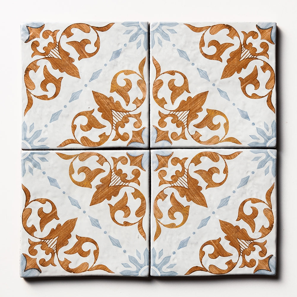 Marble Systems Antique Tile Multicolor terracotta tile pattern swatch — available at Surface Group