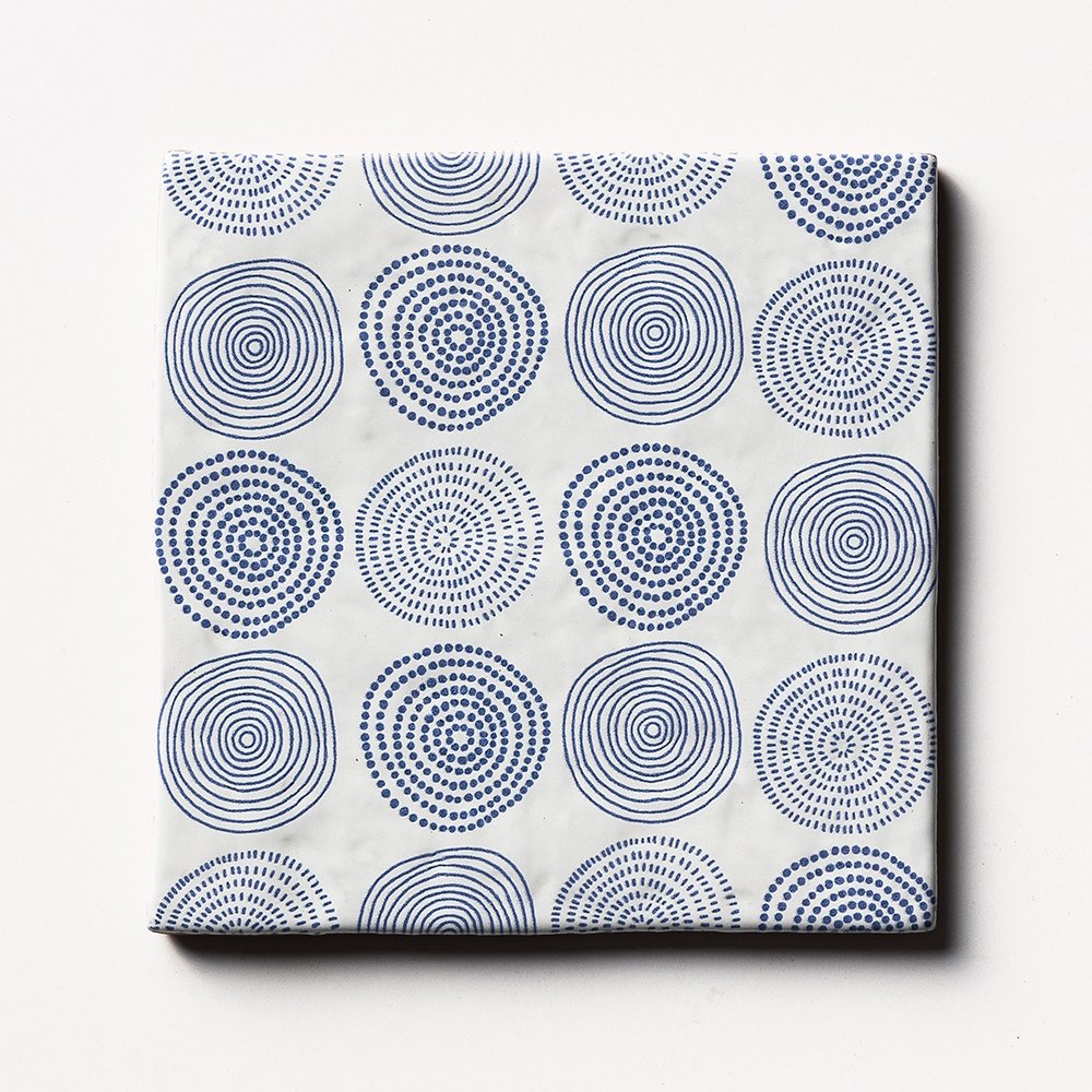 Batik 4 Square 1/2 Glazed Terracotta Tiles 6×6