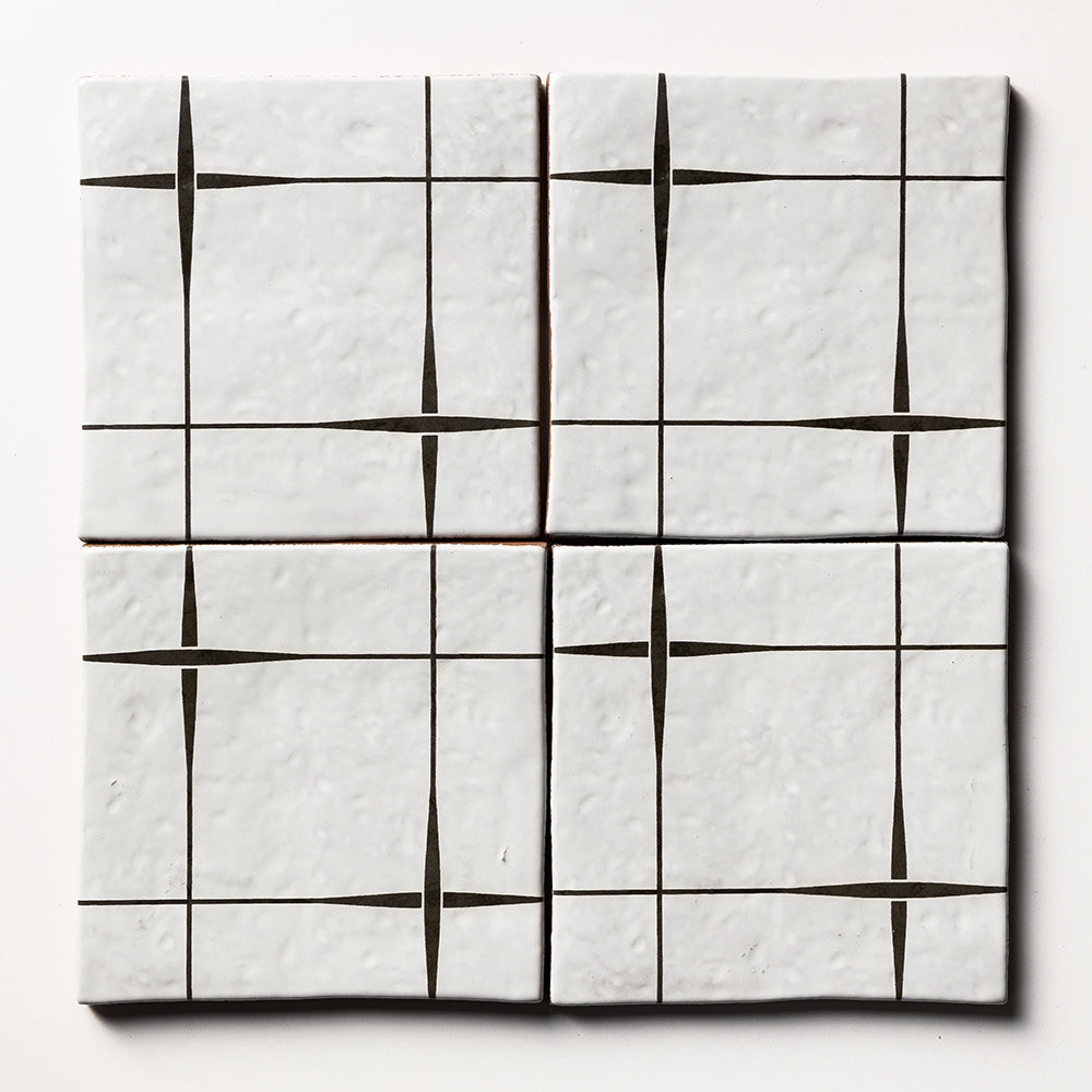 Marble Systems Antique Tile White terracotta tile pattern swatch — available at Surface Group