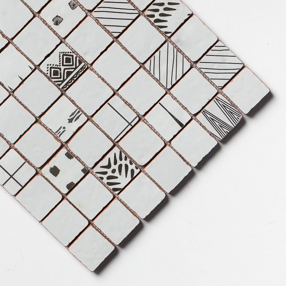Antiqued Blend Multifinish 2×2 Glazed Terracotta Mosaics 12×12 (MS80027)