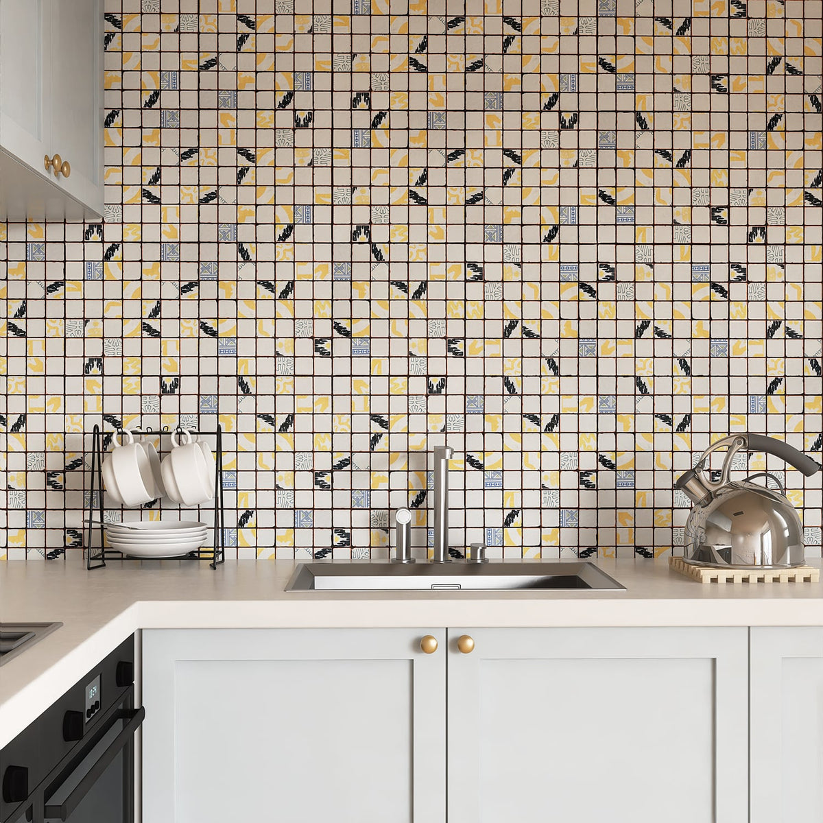 Antiqued Blend Multifinish 2×2 Glazed Terracotta Mosaics 12×12 (MS80029)