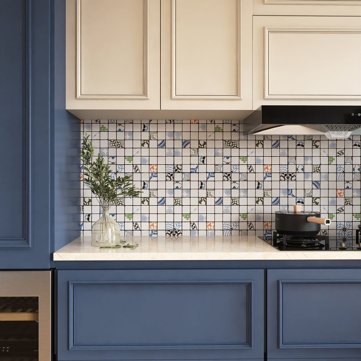 Antiqued Blend Multifinish 2×2 Glazed Terracotta Mosaics 12×12 (MS80028)
