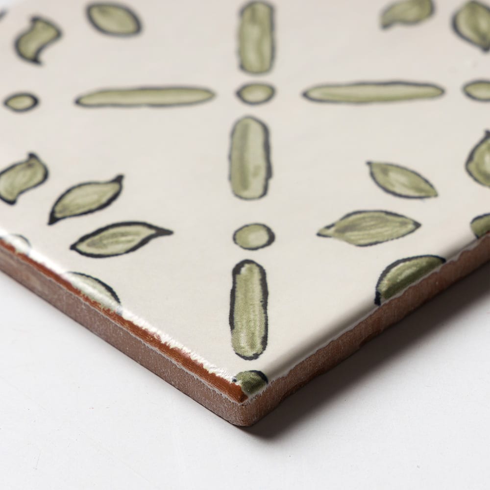 ARCADIA: Abode Glazed Terracotta Deco Field Tile (6"x6"x3/8 | matte)