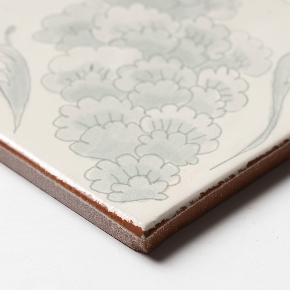 ARCADIA: Flutter Glazed Terracotta Deco Field Tile (6"x6"x3/8 | matte)