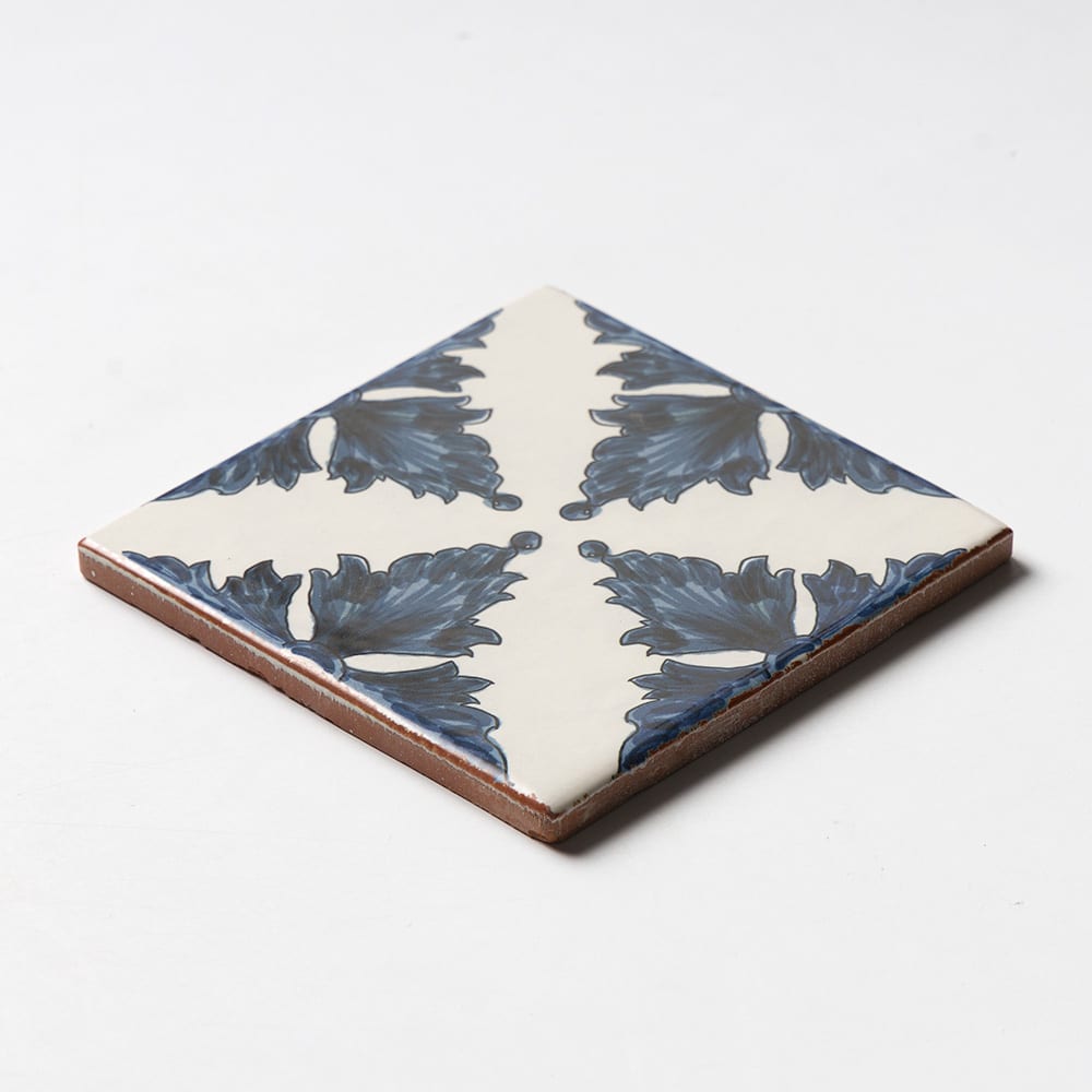 ARCADIA: Notch Glazed Terracotta Deco Field Tile (6"x6"x3/8 | matte)