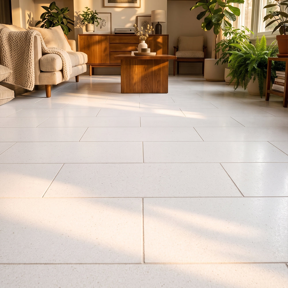 Aspen White Honed Marble Tiles 12×24 (TL18807)