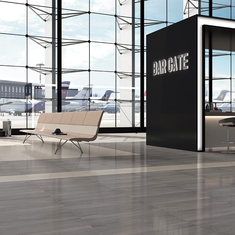 Atelier Olive Grey Lappato Porcelain Tile 18×36 (WIS12102) Atelier White Honed Porcelain Tile 12×24 (WIS12111)