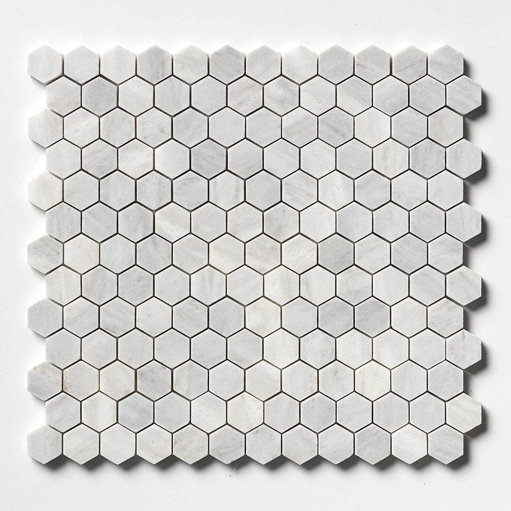 Avenza Honed Hexagon Marble Mosaic 11 5/8×12 3/8 Image