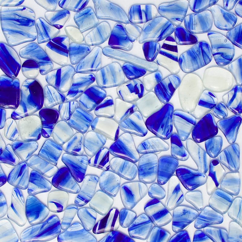 Azzurro Glossy Gloss Glass Mosaic 12×12 Image