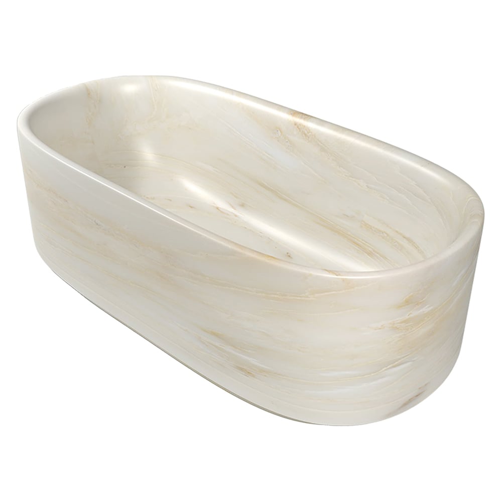 Marble Systems Marble Bath Tubs Calacatta Amber matte marble tile close-up view — available at Surface Group