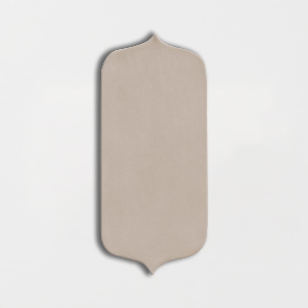 Latte Glossy Tear Field Ceramic Tile 3 5/8×8 Image