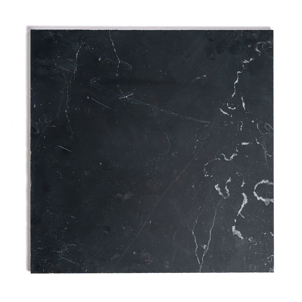 Belgium Black Honed Marble Tiles 12×12