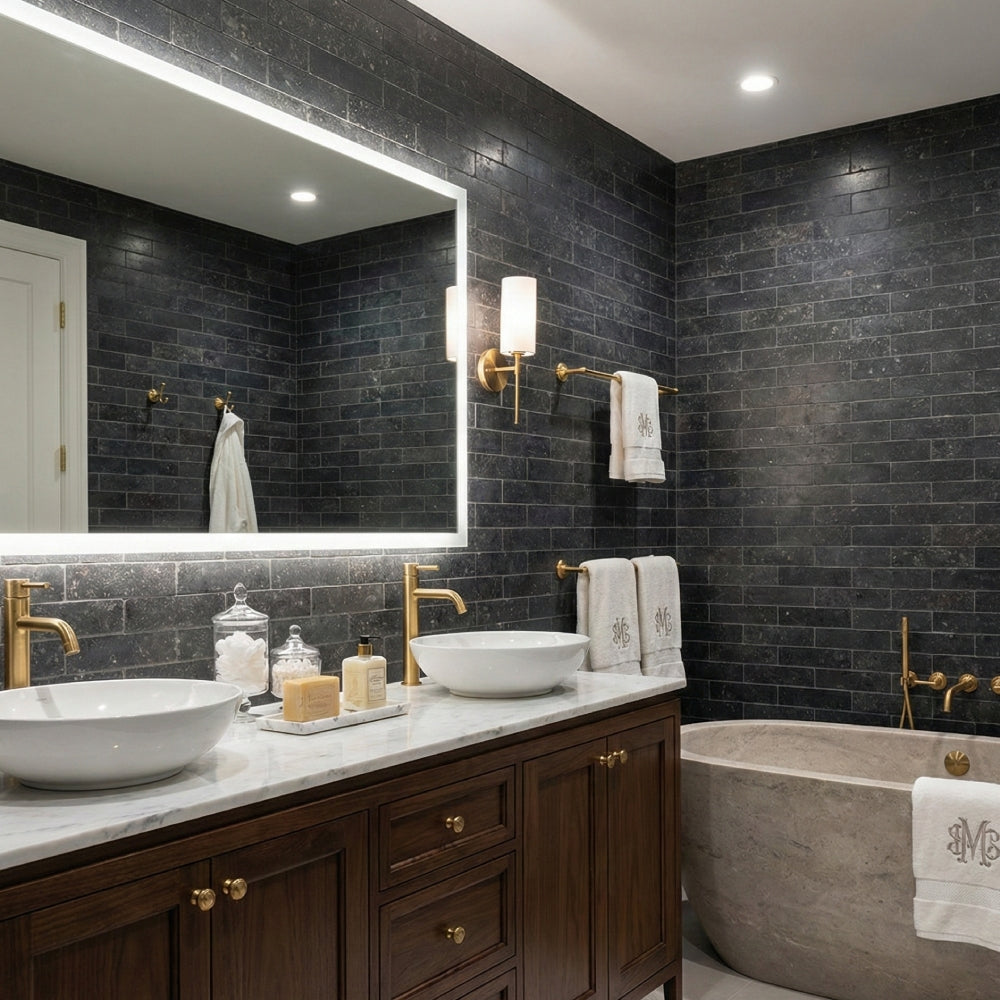 Belgium Blue Honed Subway Limestone Tiles 3×12 (TL20369)