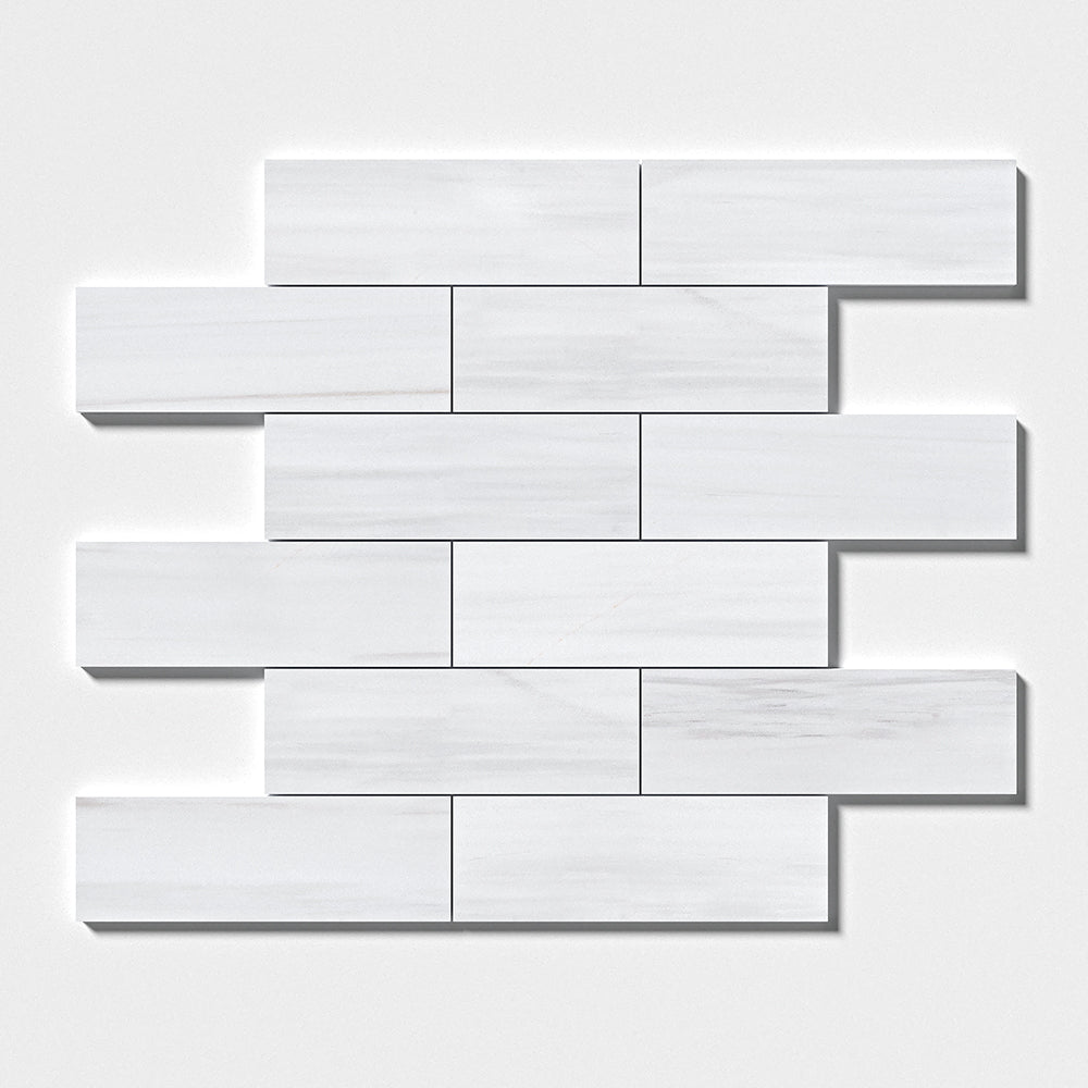 Marble Systems Bianco Dolomiti Classic Polished Marble Bianco Dolomiti Classic glossy tile pattern swatch — available at