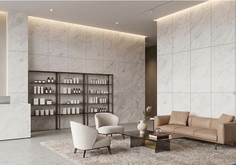 Bianco Venus Honed Marble Slab Random (SL91363)