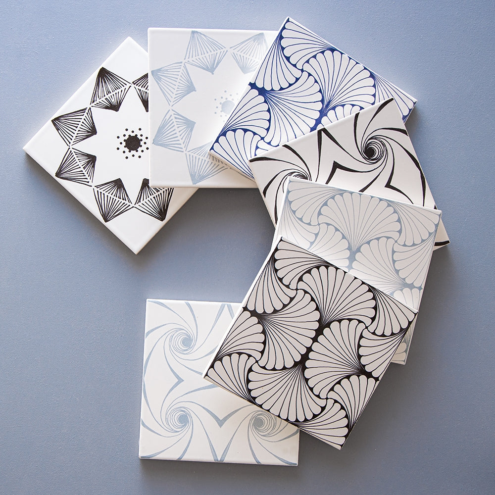 Marble Systems Black glossy ceramic tile pattern design — available at Surface Group